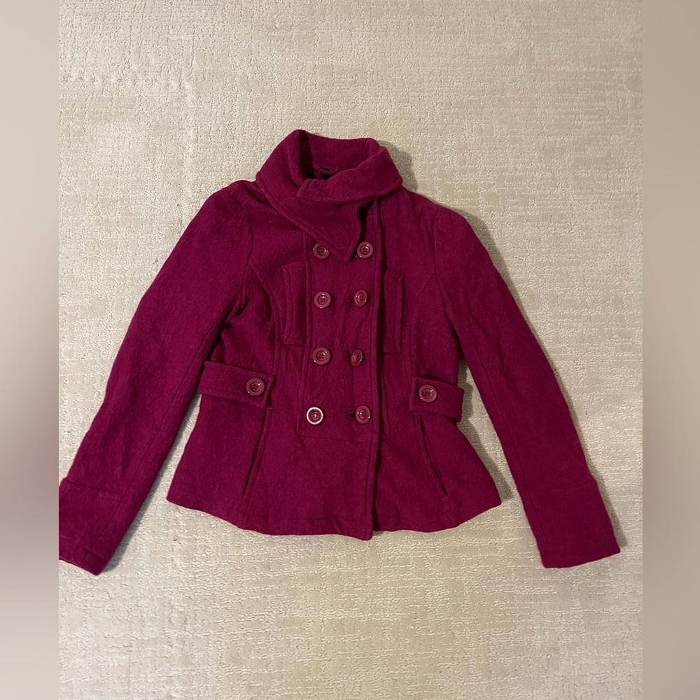 Ambition Women's Double-Breasted Jacket, wool blend. Size S